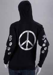 Love and Peace Zip-Up Sweatshirt